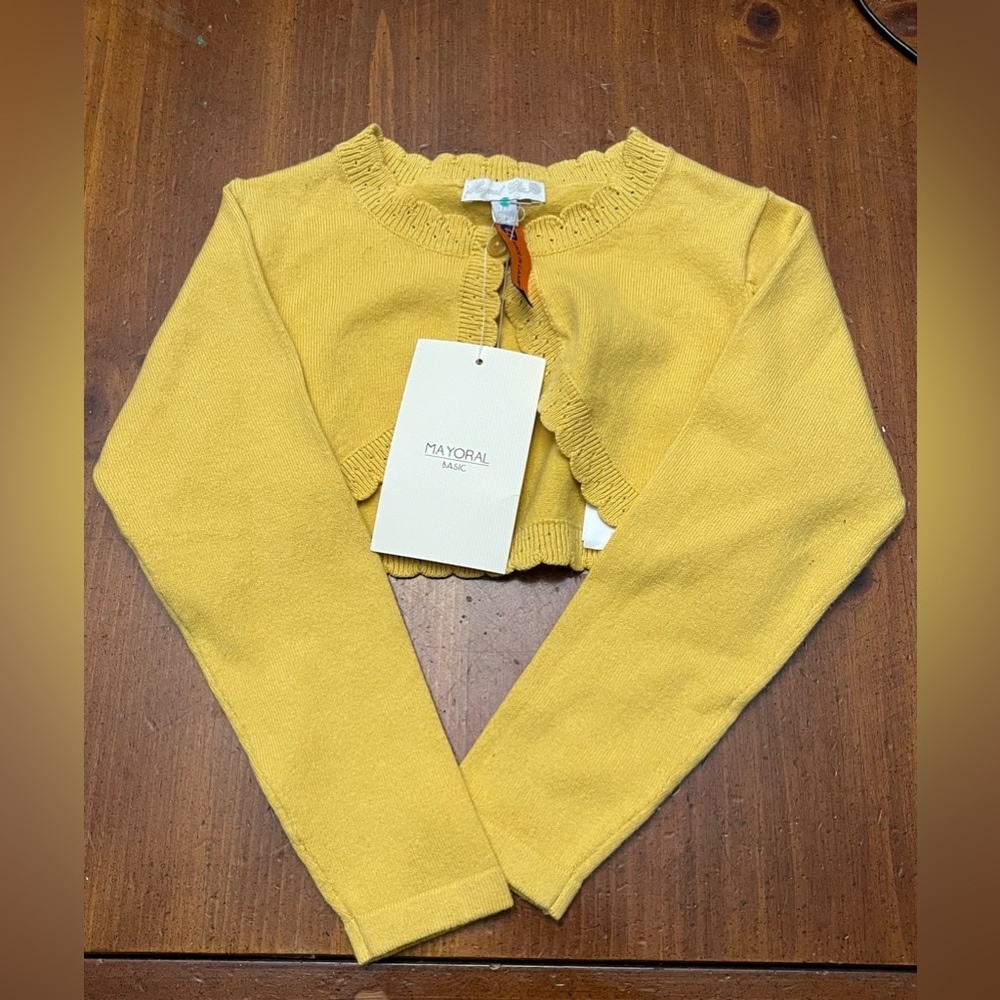 NWOT Mayoral Yellow Cardigan